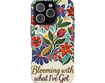 Funda resistente a los impactos con estampado floral de Spoon Theory / Estampado floral colorido para cucharas, regalo para personas con problemas de salud.
