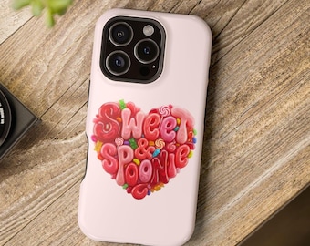 Funda resistente a impactos Sweet & Spoonie con diseño de corazón de caramelo / Diseño Spoonie para personas con enfermedades crónicas, regalo para personas con disautonomía