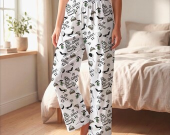 Mi Quince XV AOP Pajama Pants | Black White Green High Heels Doll Cake Balloons Tiara, XV Gift