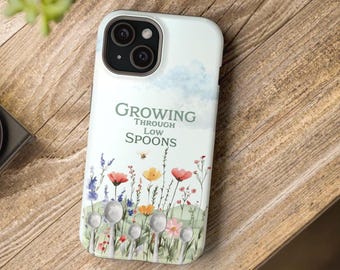 Funda para teléfono Spoon Theory Flowers / Fundas resistentes a impactos, para personas con enfermedades crónicas