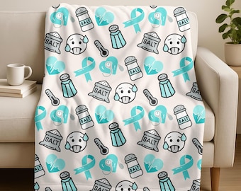 Dysautonomia/POTS Velveteen Plush Lightweight Blanket, Chronic Illness Gift,