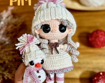 Kai and Teo Snow Girl Amigurumi PDF Pattern [ESP/ENG]