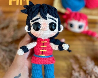 Crochet Pattern [ESP/ENG] Martial Artist Ranma/Anime Inspired PDF