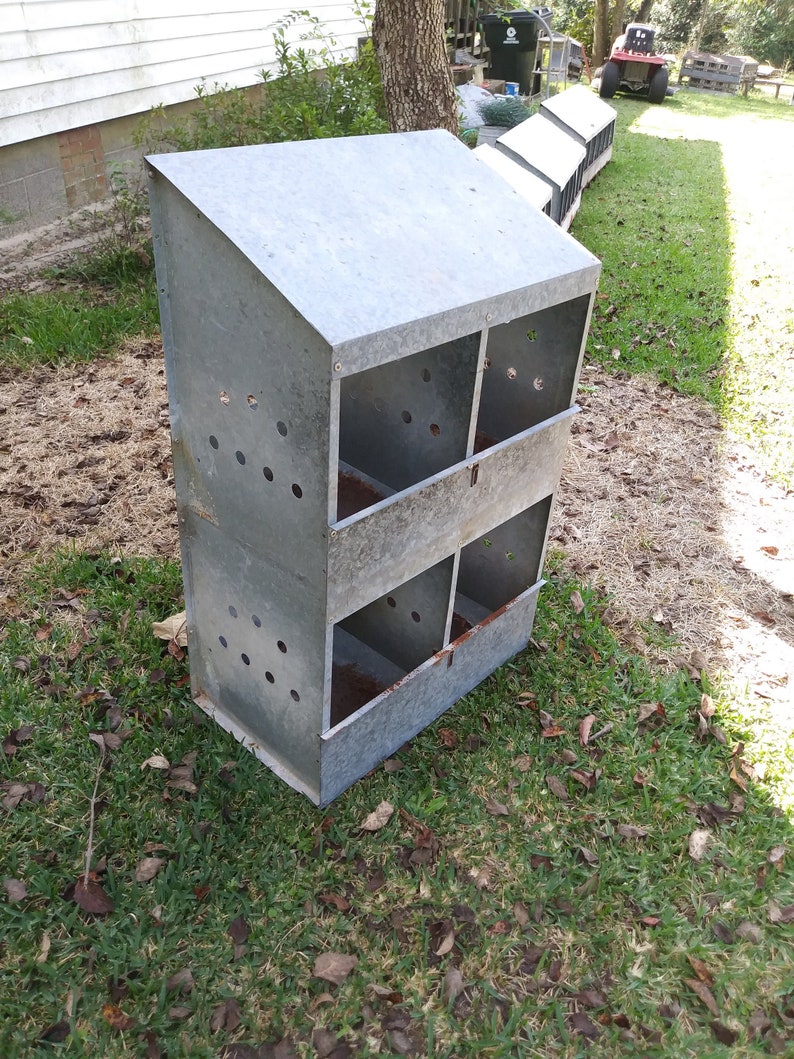 Rustic vintage chicken hen Nester nesting nest boxes box rusty Etsy