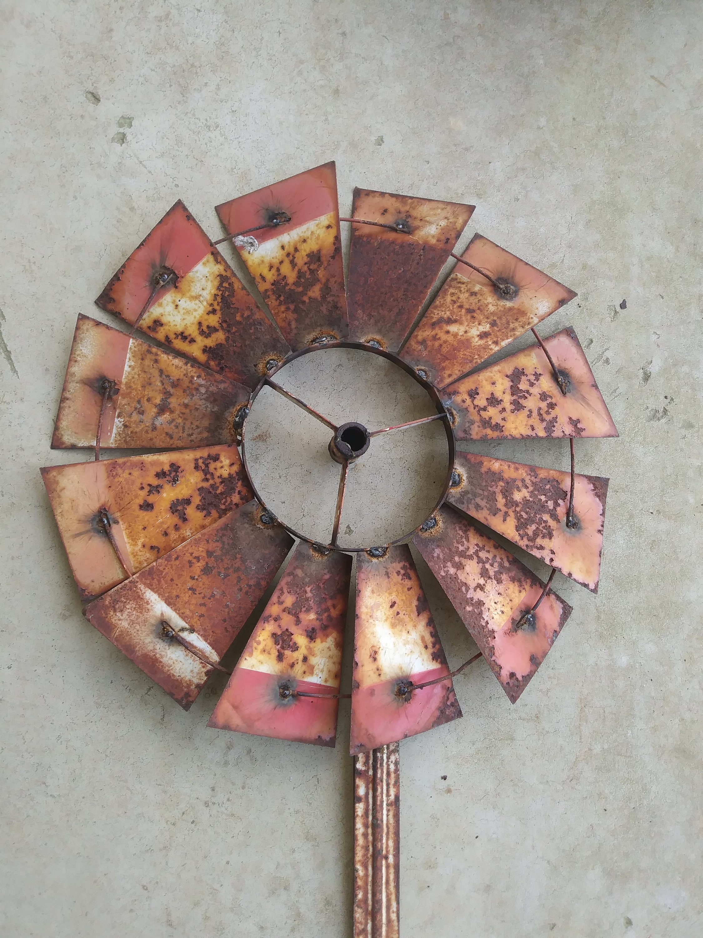 Rusty vintage windmill blades and tail farmhouse cottage Etsy