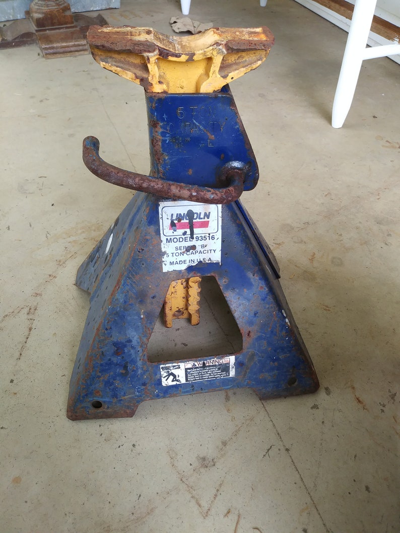 Vintage industrial made in USA jack stand lincoln 5 ton Etsy