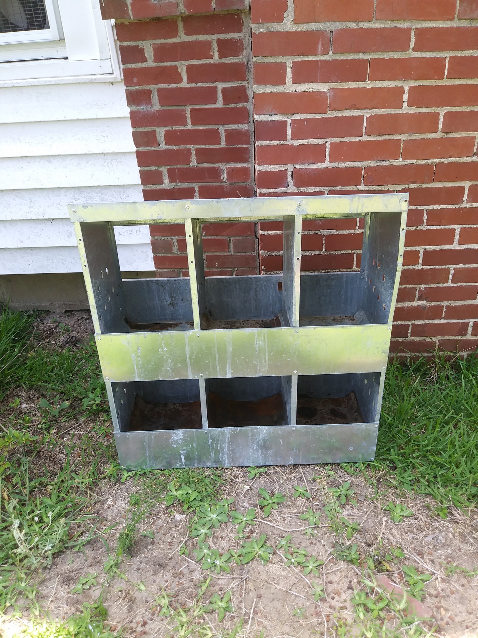 Rustic vintage chicken hen rusty galvanized metal Nester Etsy