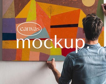 Canvasmodellen aan de voorkant met persoon