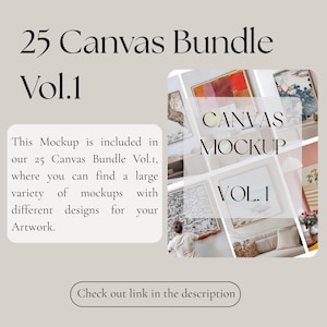 Framed Canvas mockup, Horizontal Floating frame mock up in living room, Photoshop PSD smart object, Digital Download image 9