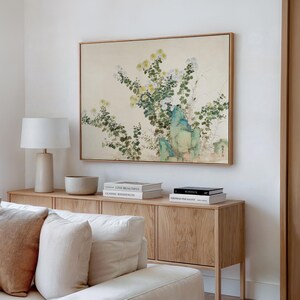 Horizontal Framed Canvas Mockup in Living room interior.
Elevate your designs with this modern and unique Canvas Mock up, perfect tool to bring your artwork to life! Whether you're a graphic designer, artist or photographer, this mockup offers an effortless way to present your work in a professional and visually appealing manner.
