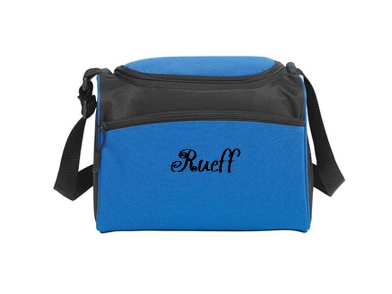 Groomsmen Gift Wedding Attendant Sports Events Monogrammed Personalized Insulated ROYAL 12 Can Cooler Tote Beach