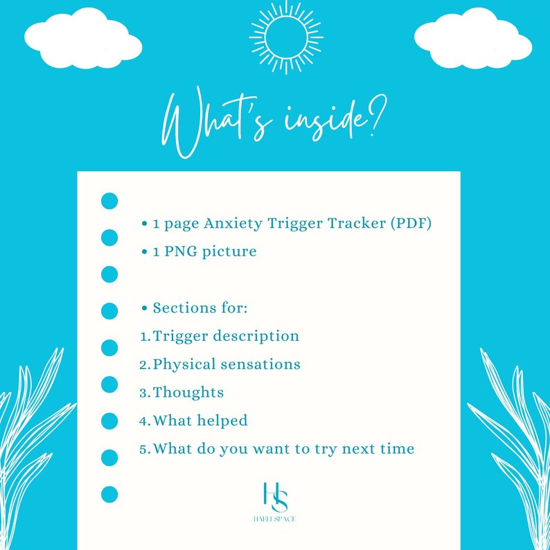 Anxiety Trigger Tracker | Printable Anxiety Worksheet | Anxiety Relief ...