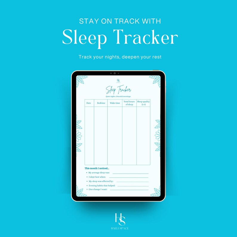 Sleep Routine Tracker Sleep Tracker Printable | Minimalist Sleep Log | Wellness Tracker ...