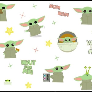 Baby Yoda / Grogu - (12oz) Water Bottle - Stainless Steel Kids Bild 1