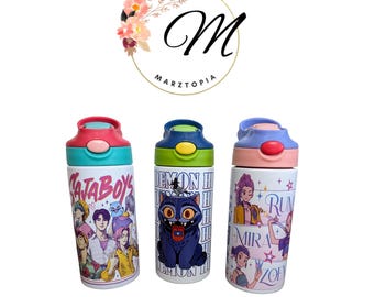 Personalized Kpop Demon Hunters Water Bottle - Stainless Steel Kids