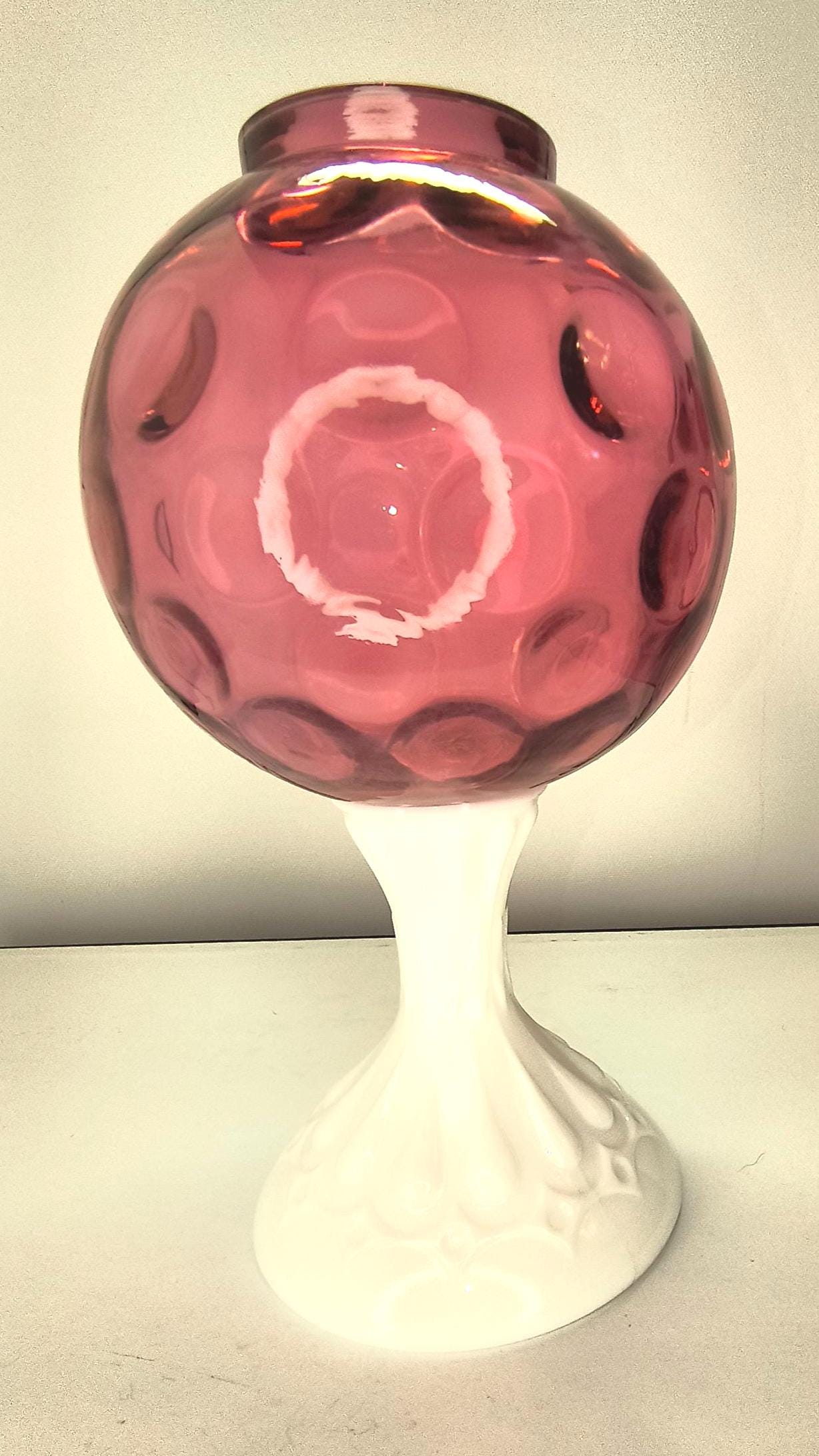 Fenton Cranberry Hobnail Glass Vase - Etsy