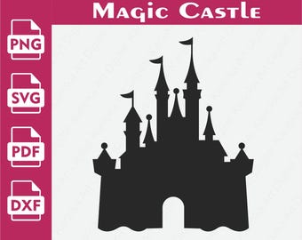 Magic Kingdom SVG, Magic Castle SVG, DXF, cut files for Cricut and Silhouette, instant download.