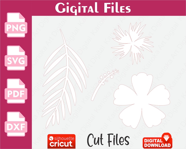 3D Paper Tropical Flower Template, Hibiscus Flower, Hawaii, Tropical ...