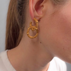 Hoop Earrings / Statement Earrings / 80s Hoop Earrings / Big Earrings / Gold Hoop Earrings / Statement Hoop Earrings image 1