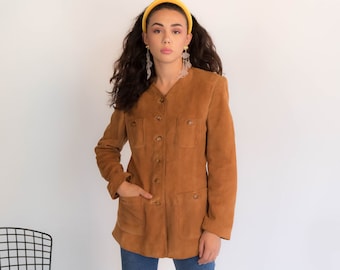 Vintage 60s Suede Safari Jacket size S/M