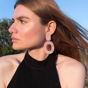 Acrylic Statement Earrings / Oversized Geometric Earrings / Big Earrings / Resin Earrings / Modern Acrylic Earrings / Statement Jewelry