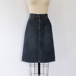 90s Gap Rock mit Schlitz vorne, Vintage A-Linien Baumwollrock (S)