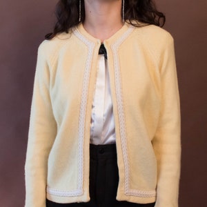 60s ANGORA Cardigan. Lambswool Vintage Cardigan. Vintage Sweater Cardigan. 60s Wool Sweater. Vintage 60s Sweater. fits sizes: XS/S/M image 3