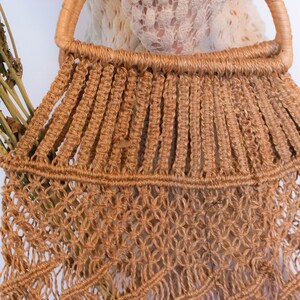 Vintage Boho Crochet Jute Market Bag image 2