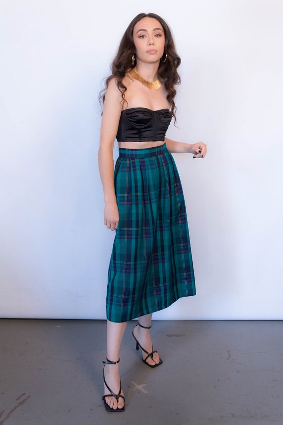 70s Pendleton Plaid Wool Skirt size S - image 5