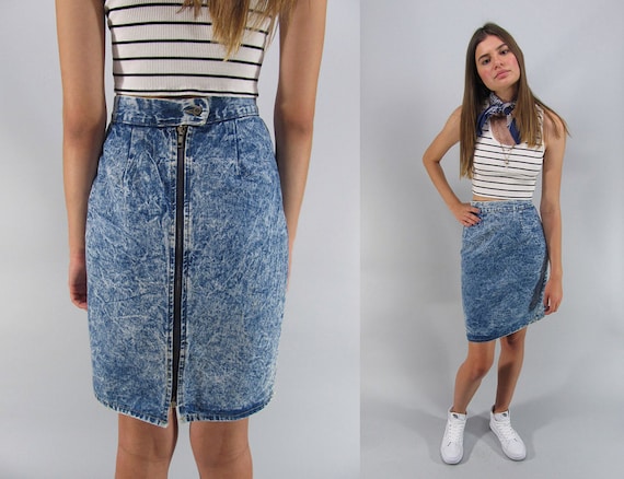 80s jean skirt