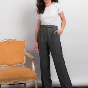 Vintage 90s Kenzo Wide-Leg Wool Trousers size M/ 28W image 6