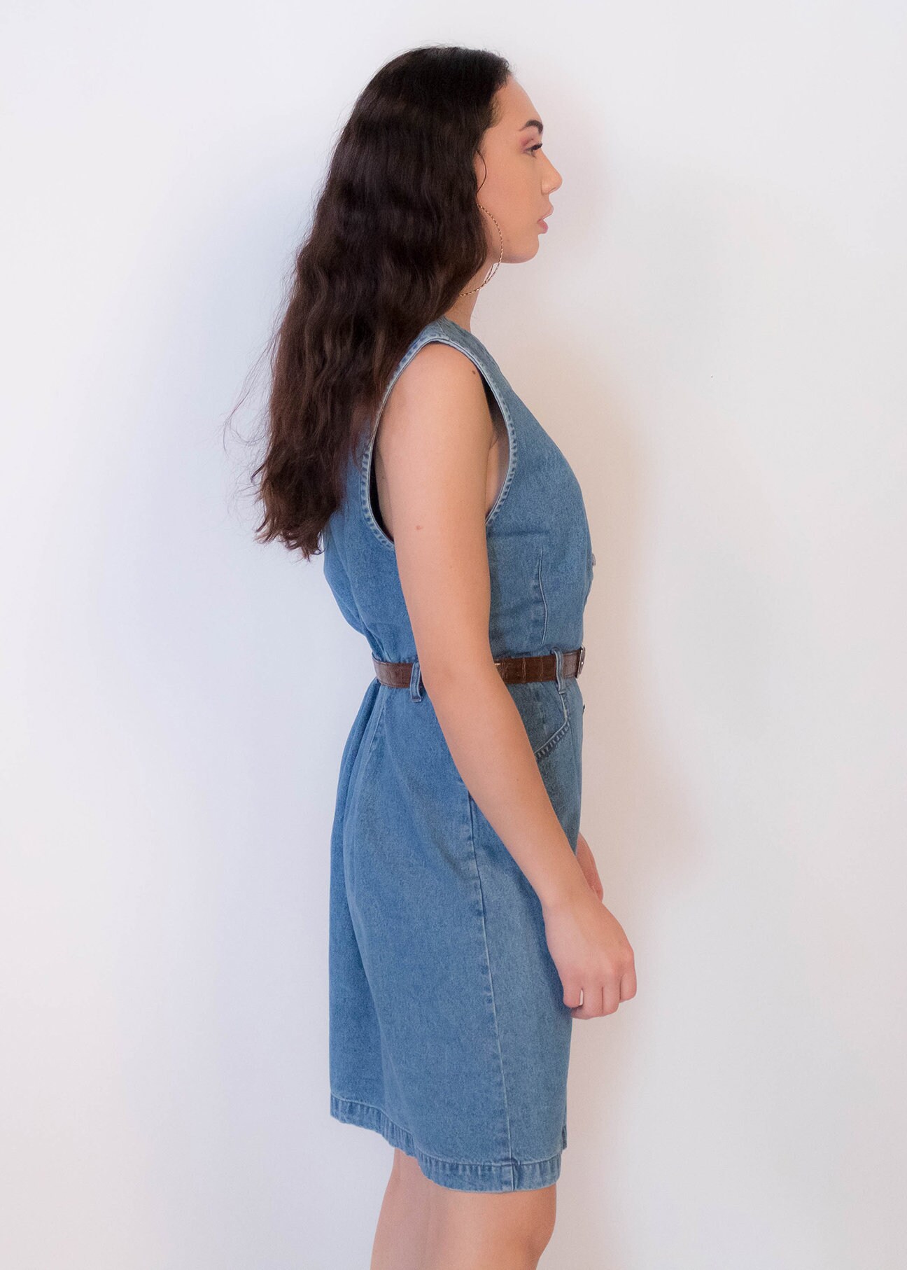 gloria vanderbilt denim dress 80s Gloria Vanderbilt Denim Dress Size S