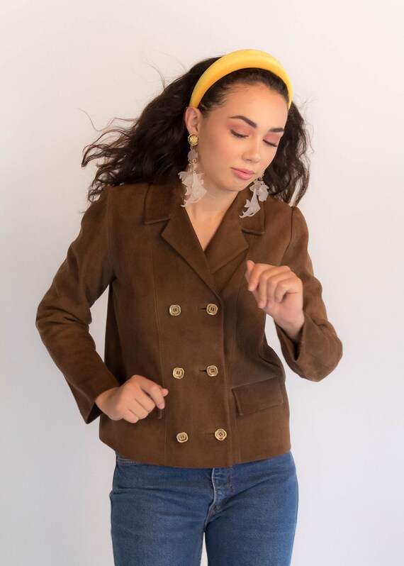 60s Mod Brown Suede Jacket size XS/S - image 5