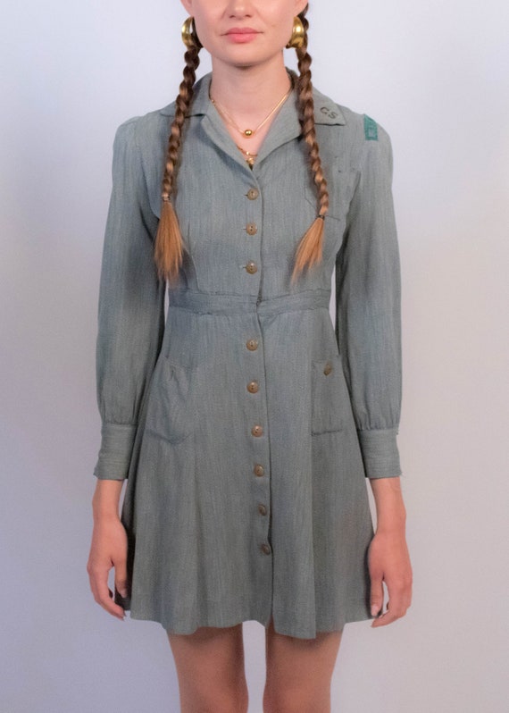 Vintage 40s Girl Scout Troop Dress size XS/S - image 3