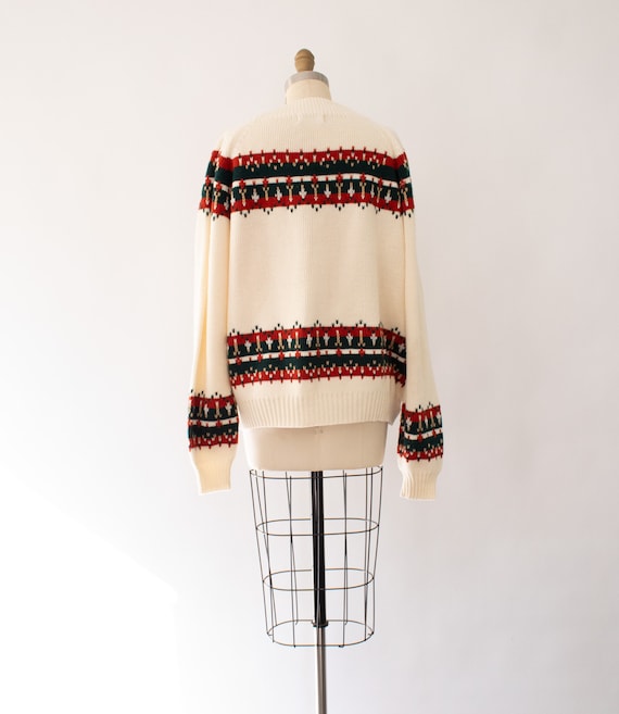 Vintage 70s Nordic Sweater, Boho Oversized Sweate… - image 9