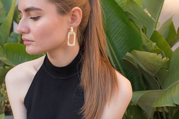 Statement Earrings / Geometric Earrings / Minimal… - image 4