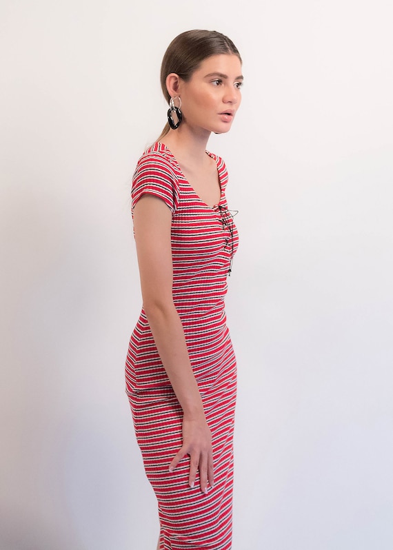 90s RIBBED Dress. Vintage 90s Dress 