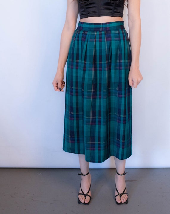 70s Pendleton Plaid Wool Skirt size S - image 3