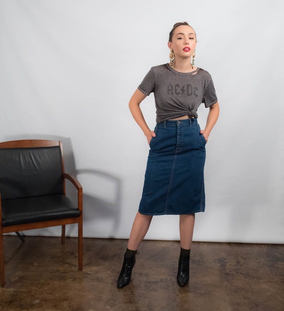 vintage jean skirt