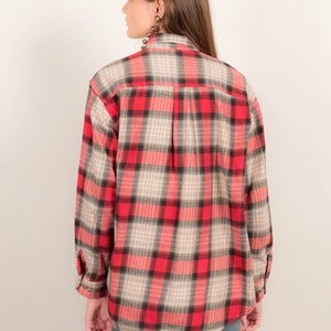 90s Eddie Bauer Cotton Plaid Overshirt size XS/S/M image 8