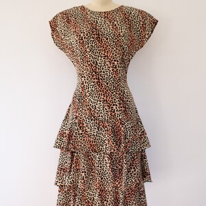 80s leopard print dress