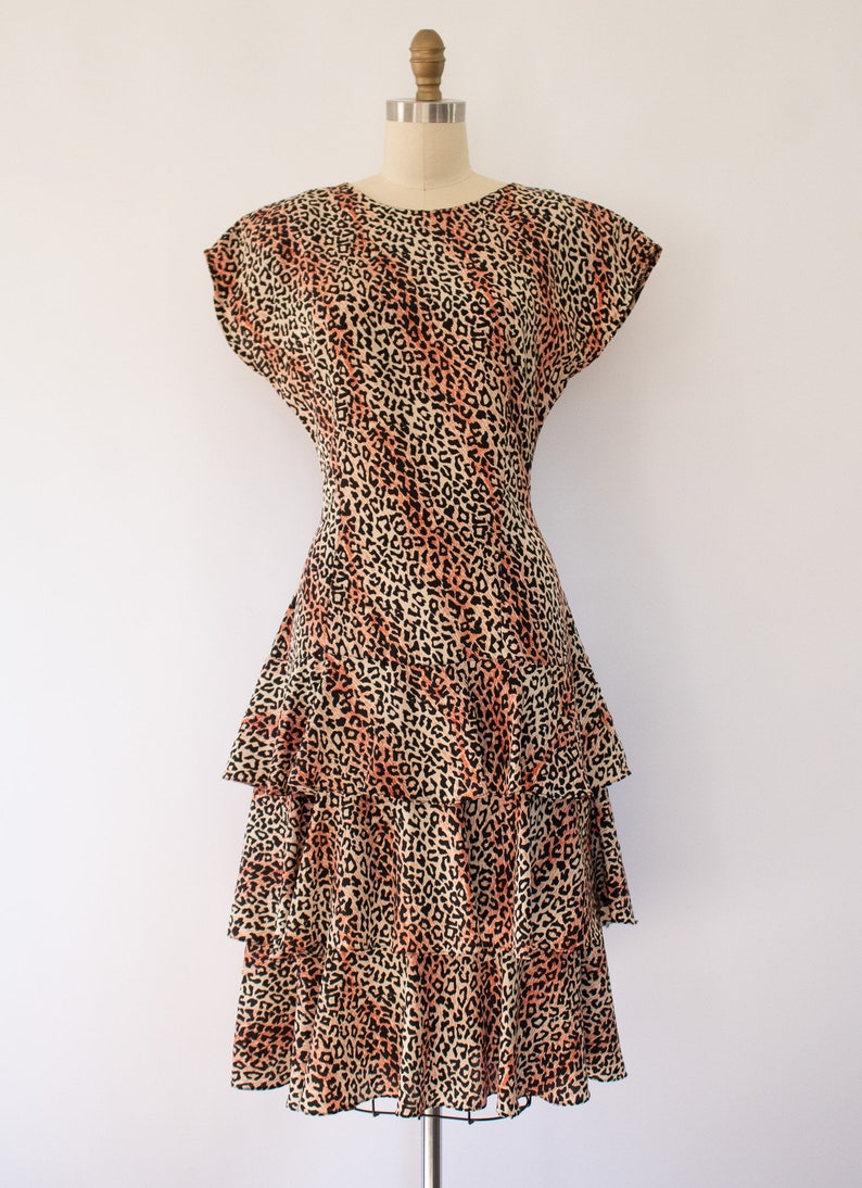80s leopard print dress