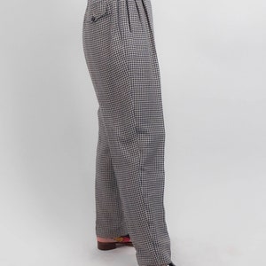 Liz Claiborne LINEN Trousers. Vintage Gingham Trousers. 90s Plaid Pants. Linen Blend Trousers. Picnic Gingham Pants. size: 27W / M image 9