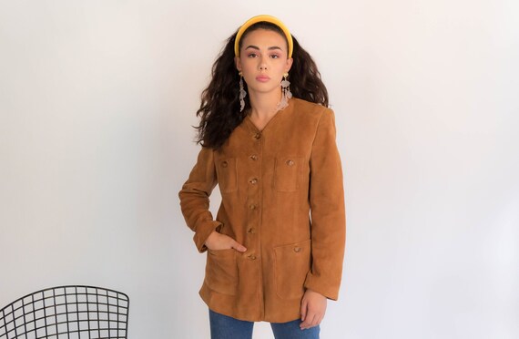 Vintage 60s Suede Safari Jacket size S/M
