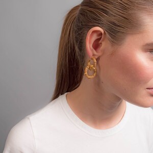 Hoop Earrings / Statement Earrings / 80s Hoop Earrings / Big Earrings / Gold Hoop Earrings / Statement Hoop Earrings image 9