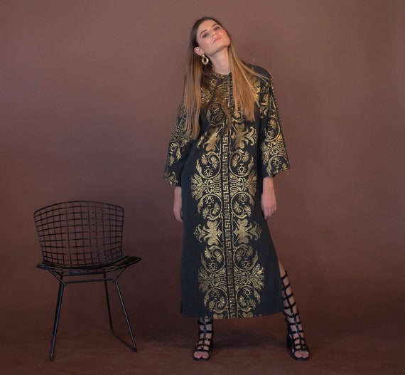 greek embroidered dress