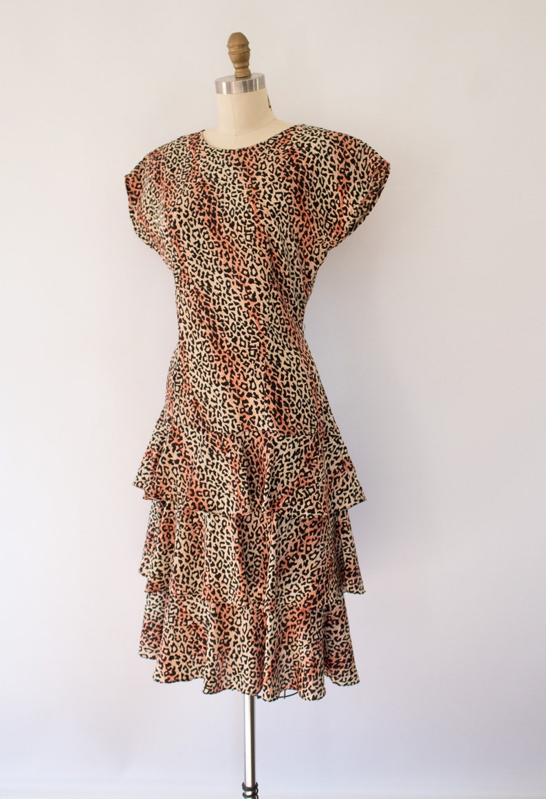 80s leopard print dress