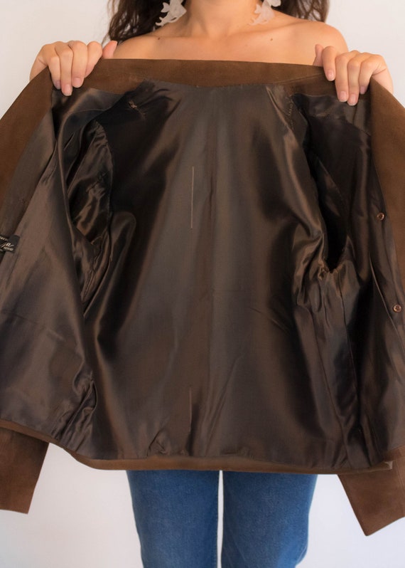 60s Mod Brown Suede Jacket size XS/S - image 7