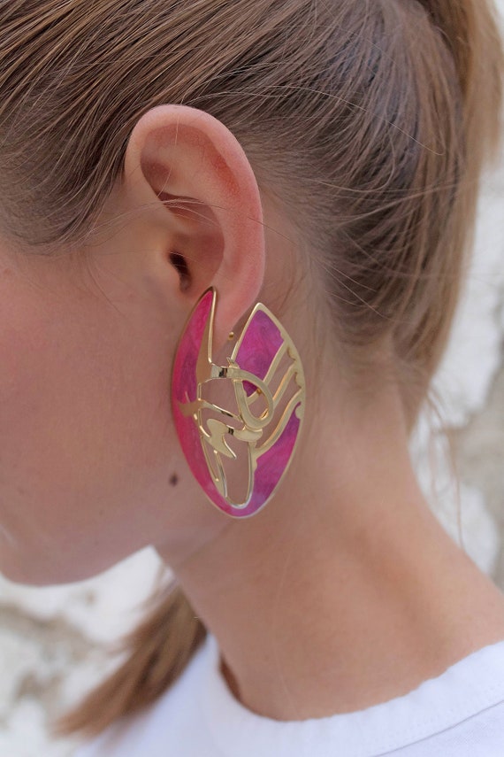 Big 80s earrings cheap