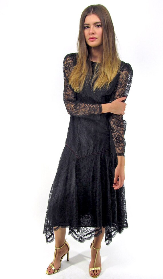 black lace gypsy dress